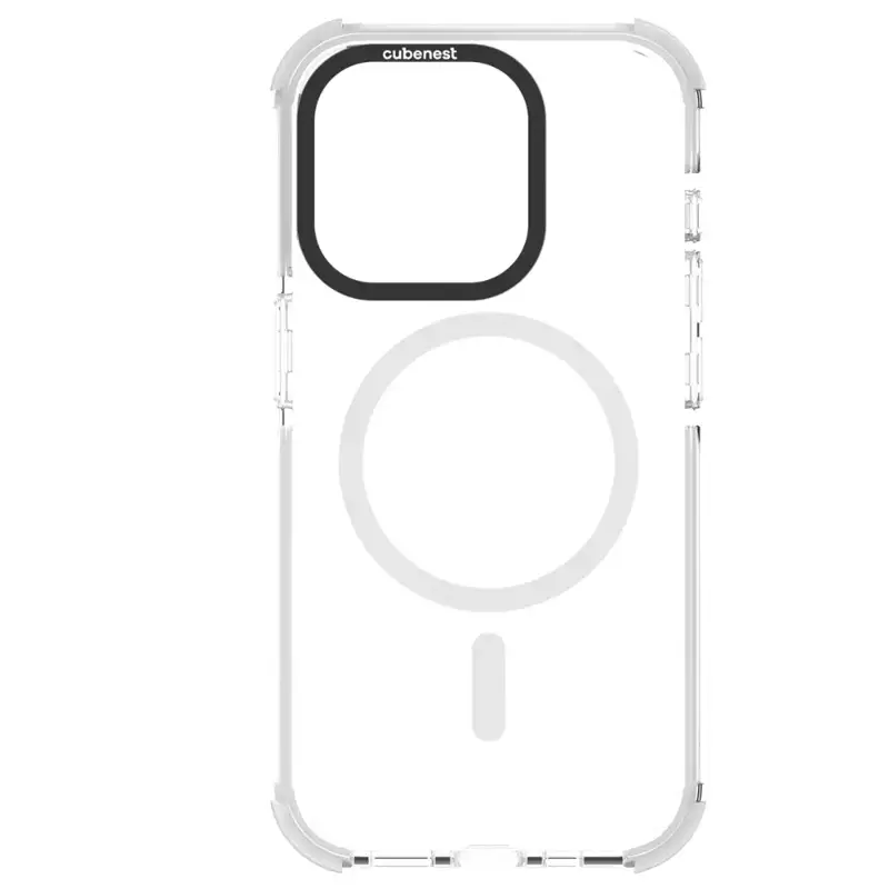 Cubenest Hülle für iPhone 15 Pro MagPro Strong Guard Weiß